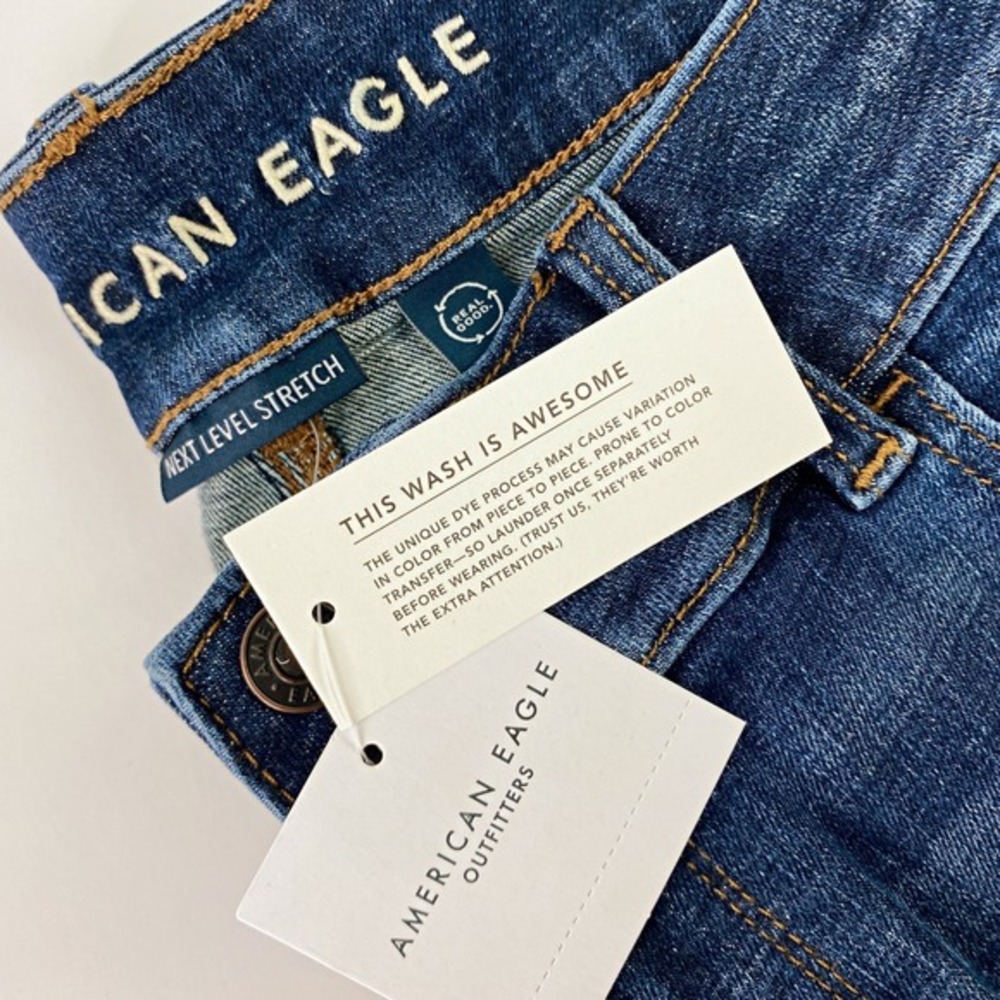 Y2K 00s 90s Low‎ Rise Jeggings Dark Blue Skinny Jeans 16 Flap Pockets Flattering - Picture 8 of 12
